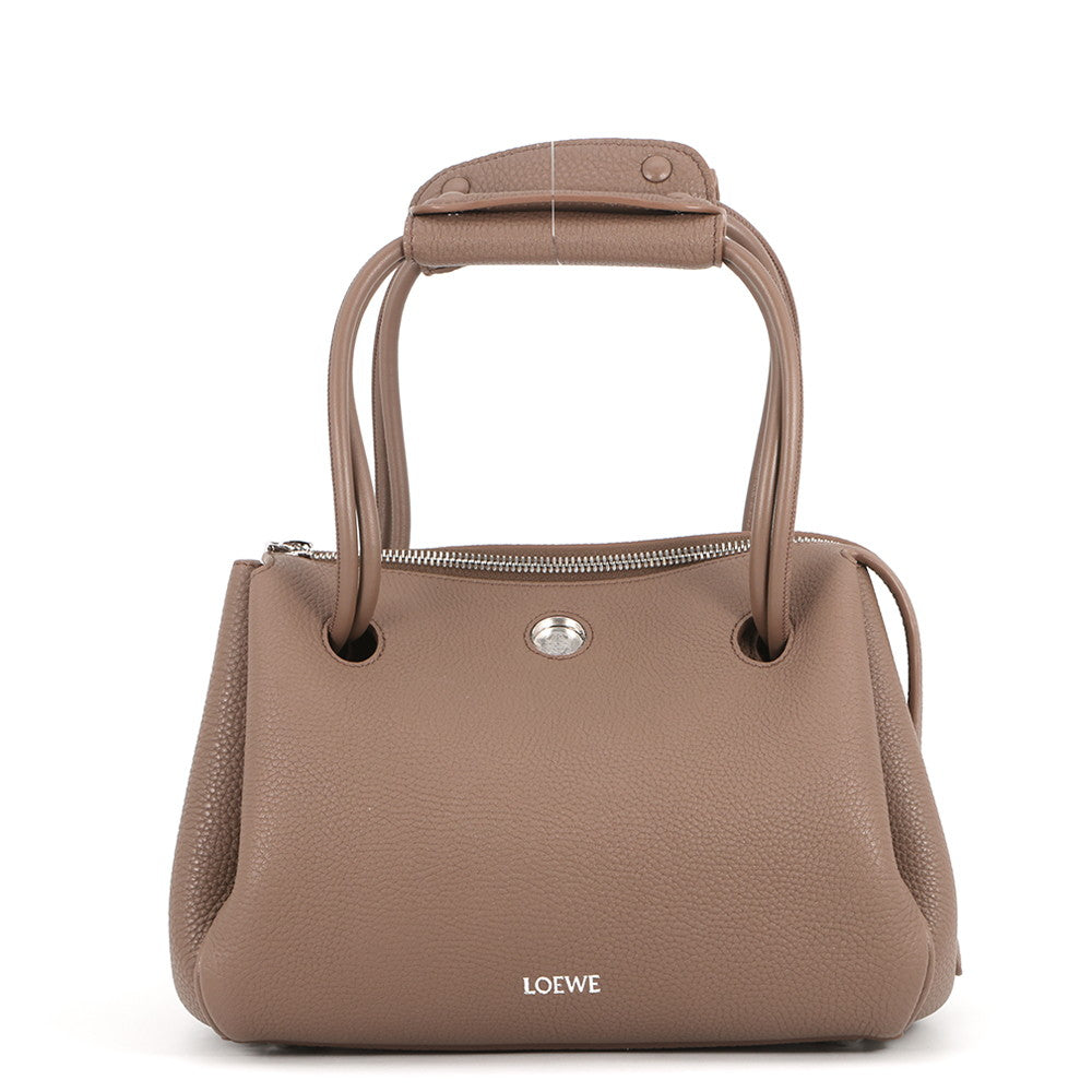 LOEWE Madrid Bag Taupe GreyAACOAB2X03 Grained Calf Leather Size Small