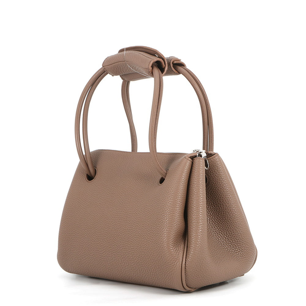 LOEWE Madrid Bag Taupe GreyAACOAB2X03 Grained Calf Leather Size Small