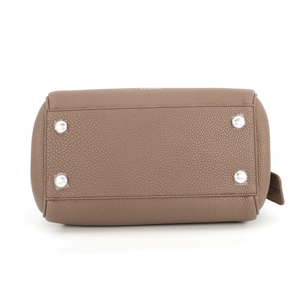 LOEWE Madrid Bag Taupe GreyAACOAB2X03 Grained Calf Leather Size Small
