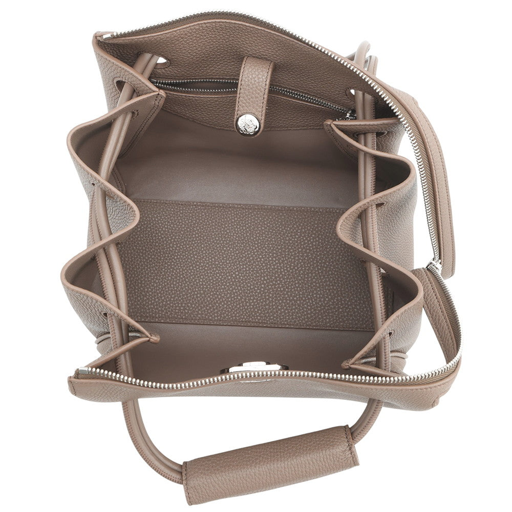 LOEWE Madrid Bag Taupe GreyAACOAB2X03 Grained Calf Leather Size Small