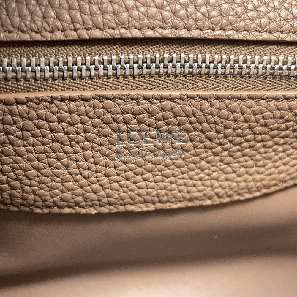 LOEWE Madrid Bag Taupe GreyAACOAB2X03 Grained Calf Leather Size Small