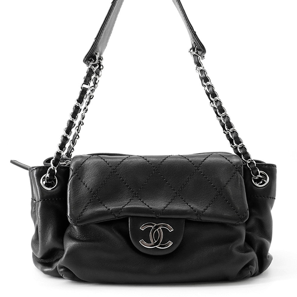 CHANEL Wild Stitch One Shoulder Bag BlackA29923 Lambskin