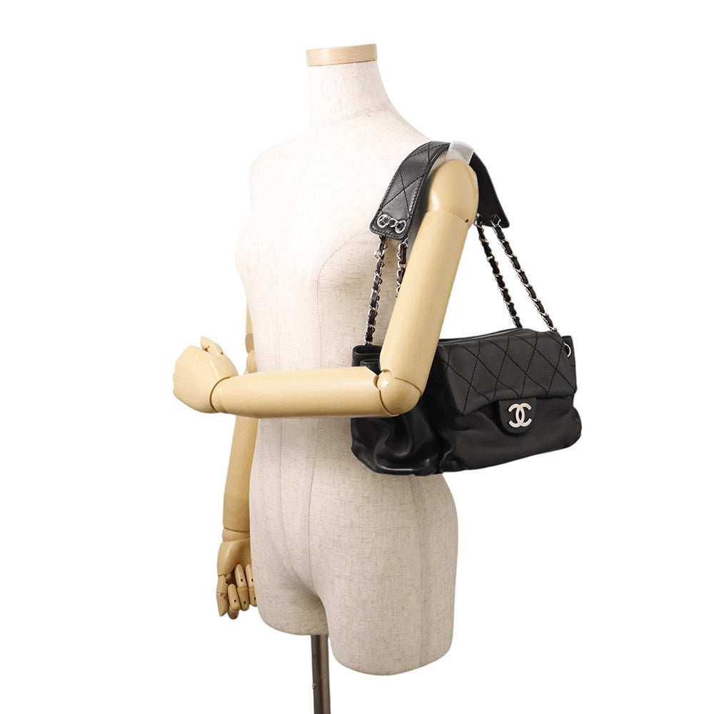 CHANEL Wild Stitch One Shoulder Bag BlackA29923 Lambskin