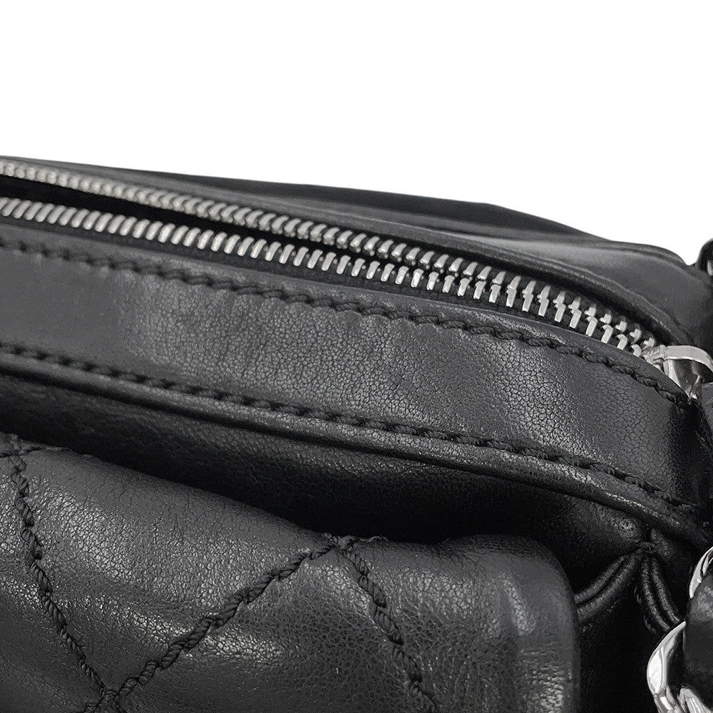CHANEL Wild Stitch One Shoulder Bag BlackA29923 Lambskin