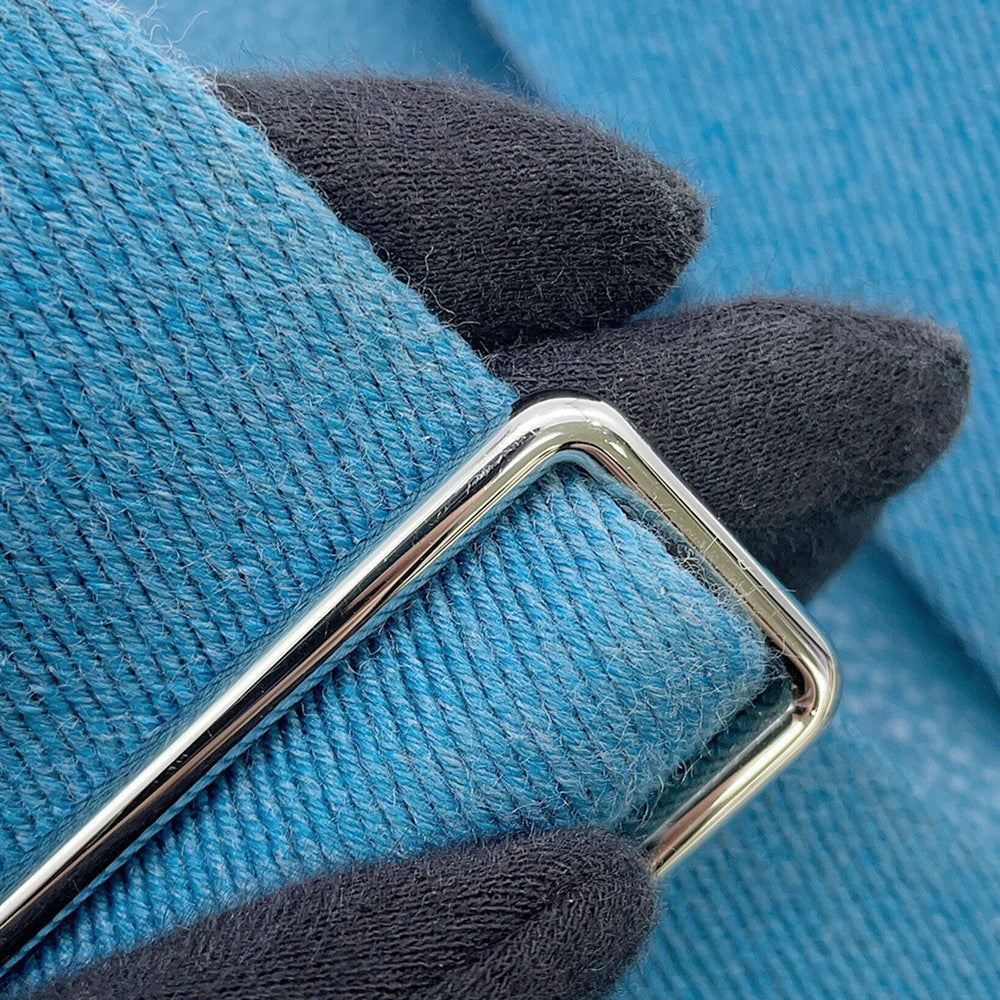 HERMES Videpoches Shoulder Bag New Blue Jean Togo Leather