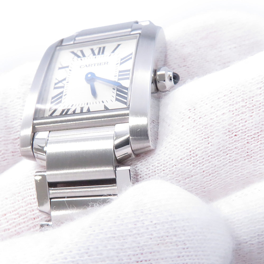 CARTIER Tank francaise SM H25mm×W20mm Stainless Steel Silver DialW51008Q3