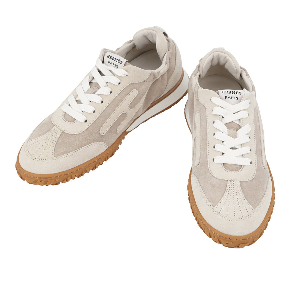 HERMES Jet Sneakers Beige Sketch / Beige Glaze Chevre Vérois Size 37