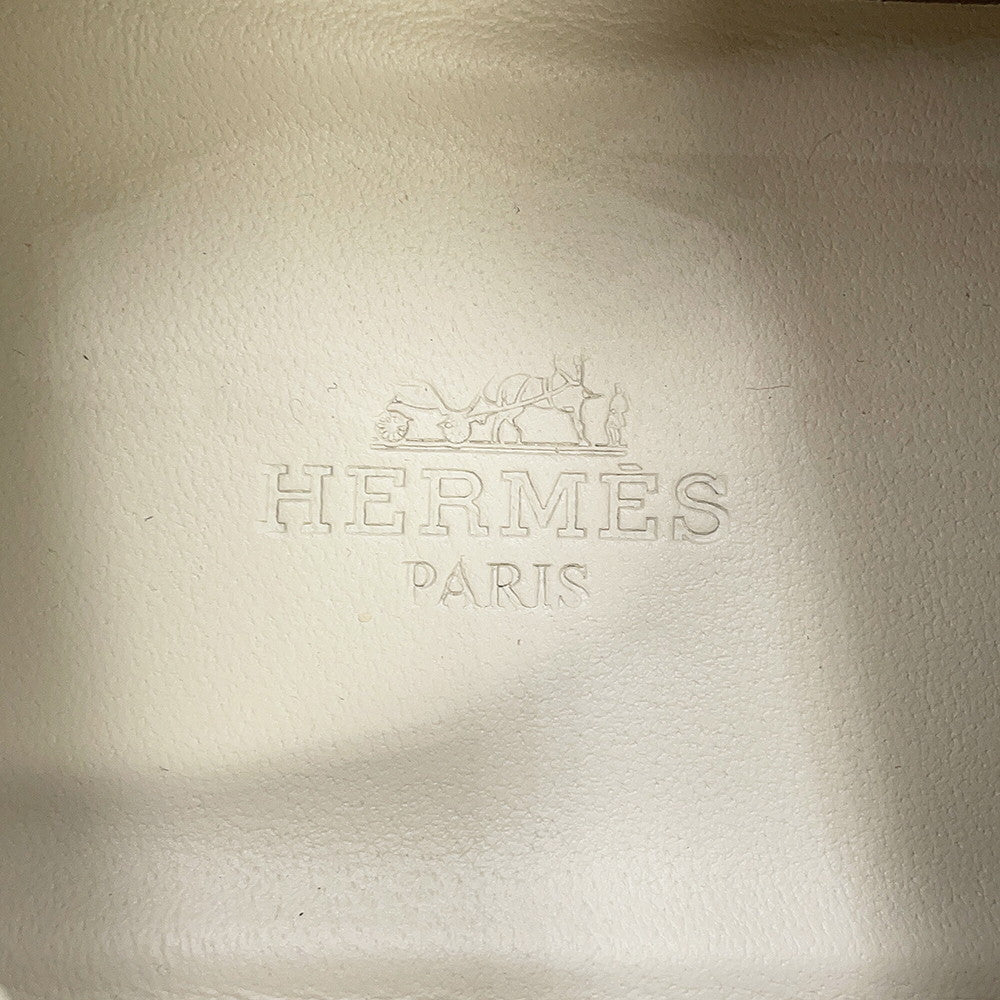 HERMES Jet Sneakers Beige Sketch / Beige Glaze Chevre Vérois Size 37