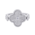 Van Cleef & Arpels Vintage Alhambra Reversible Ring Size 52/#12VCARPGV300 18K White Gold
