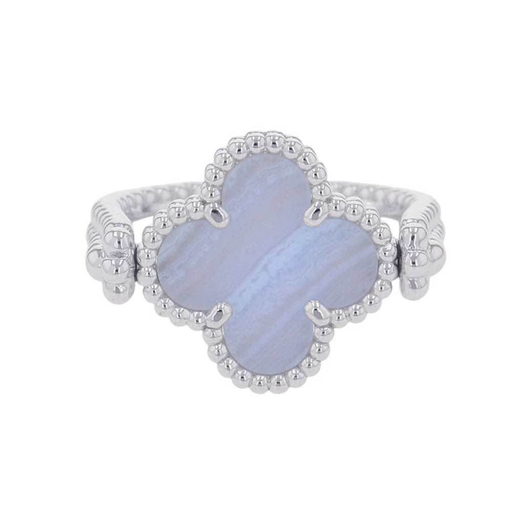 Van Cleef & Arpels Vintage Alhambra Reversible Ring Size 52/#12VCARPGV300 18K White Gold