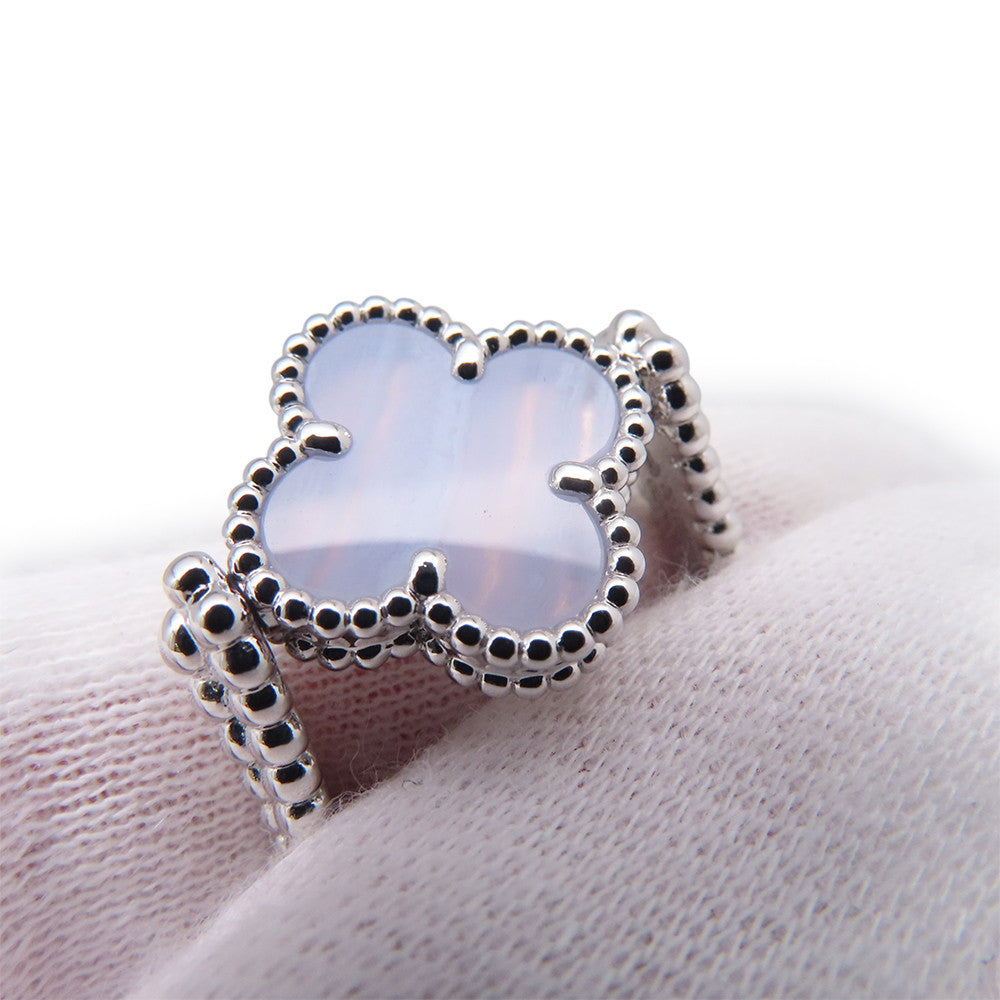Van Cleef & Arpels Vintage Alhambra Reversible Ring Size 52/#12VCARPGV300 18K White Gold