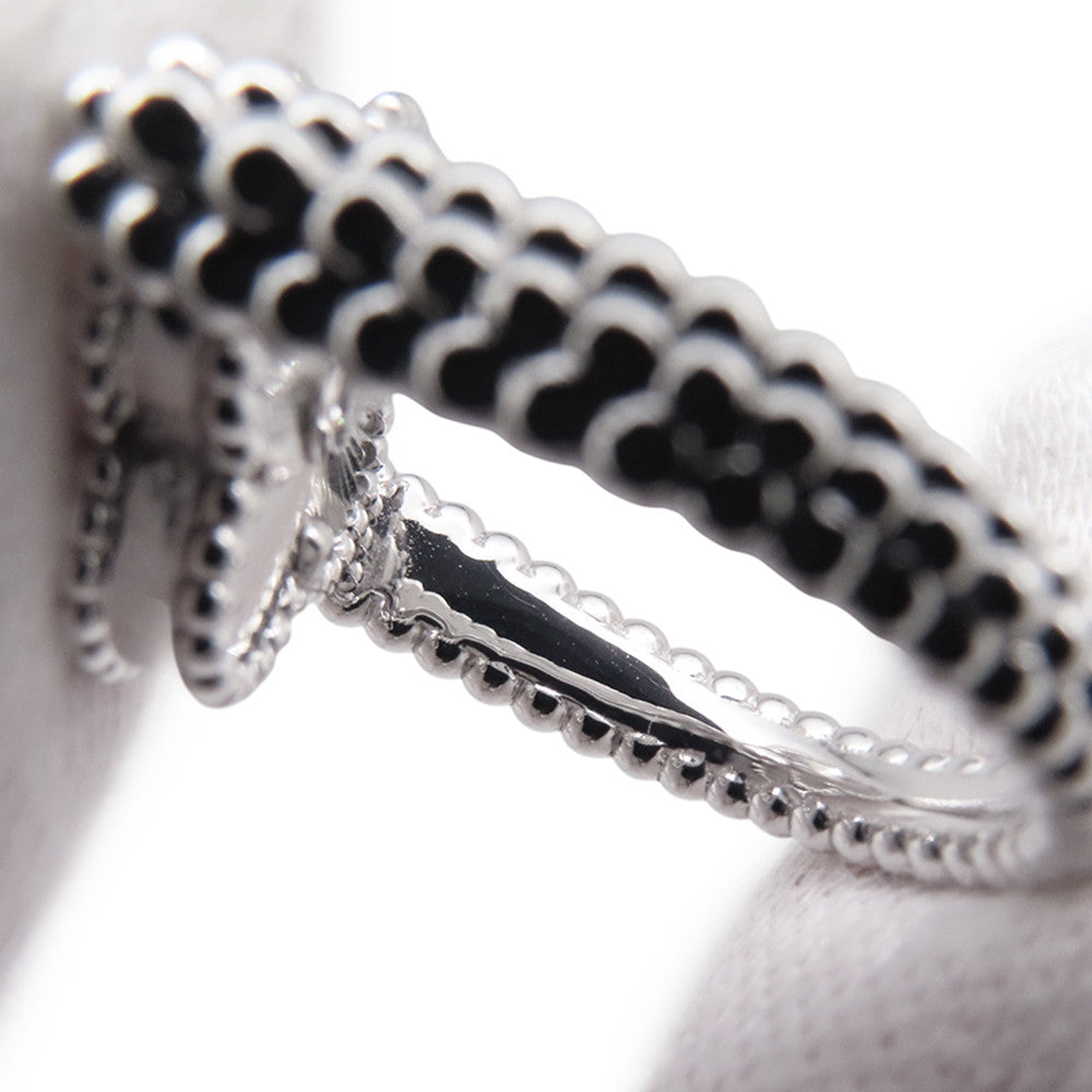Van Cleef & Arpels Vintage Alhambra Reversible Ring Size 52/#12VCARPGV300 18K White Gold