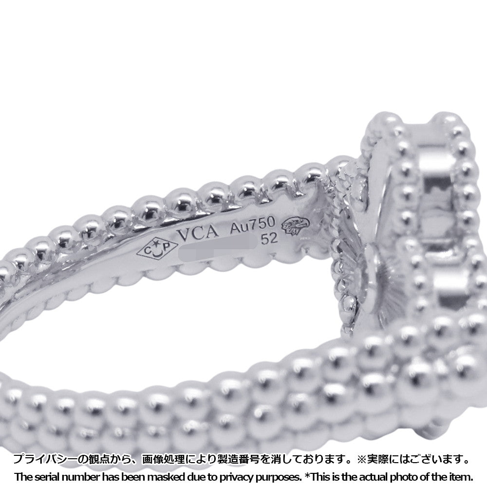 Van Cleef & Arpels Vintage Alhambra Reversible Ring Size 52/#12VCARPGV300 18K White Gold