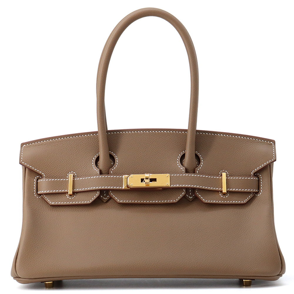 HERMES ShoulderBirkin Etoupe Evercolor Size 29