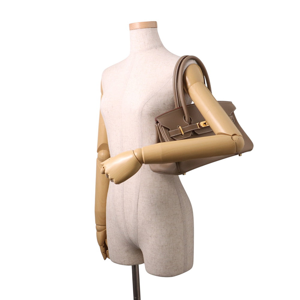 HERMES ShoulderBirkin Etoupe Evercolor Size 29