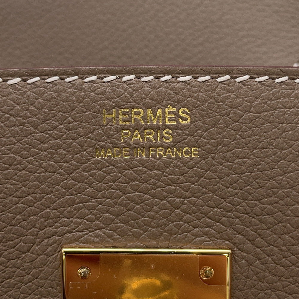 HERMES ShoulderBirkin Etoupe Evercolor Size 29