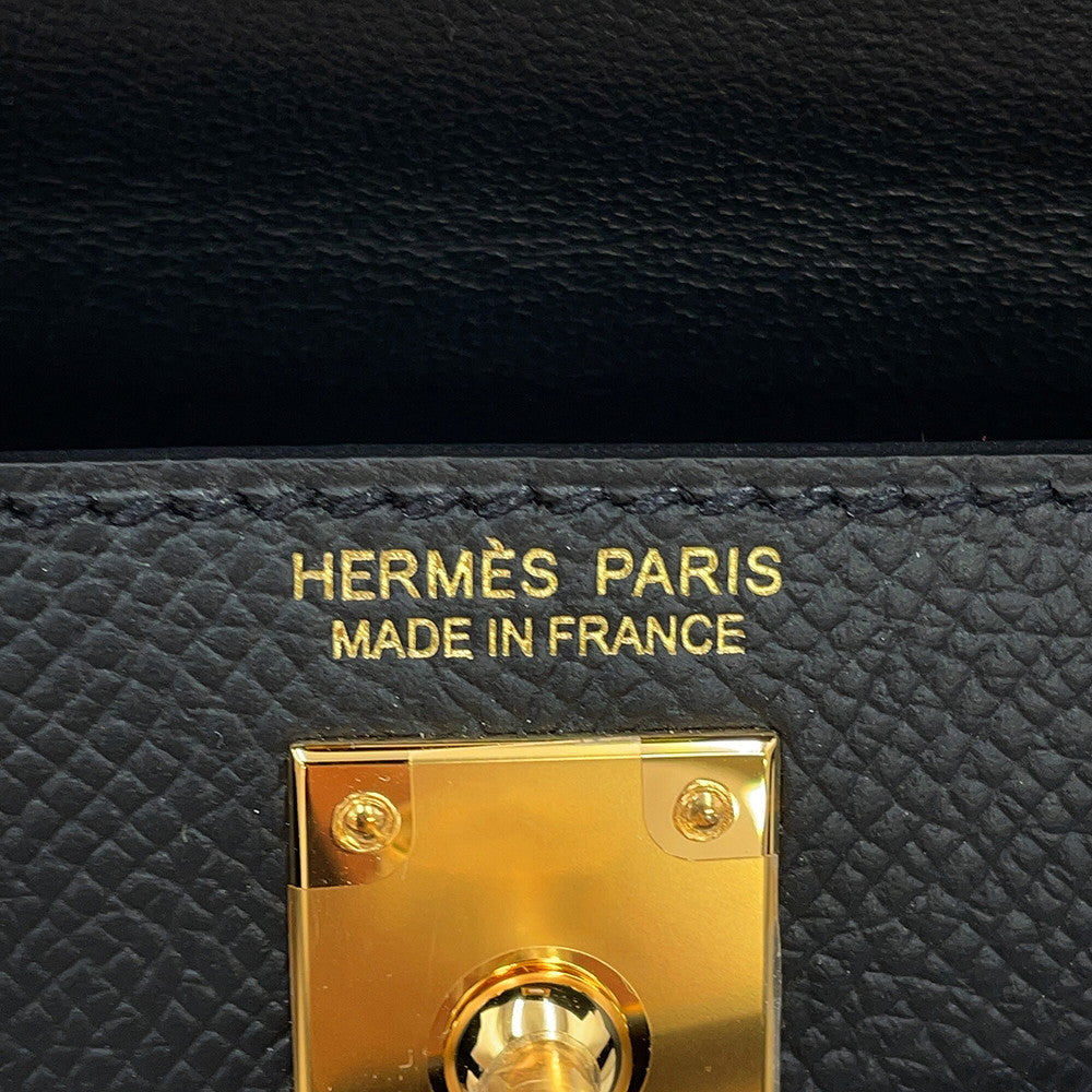 HERMES Mini Kelly 2 Black Epsom