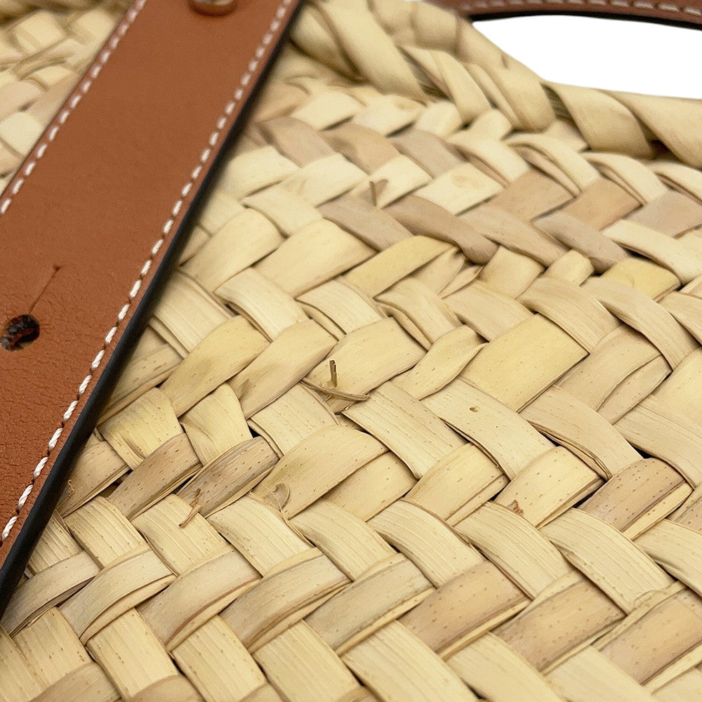 LOEWE Basket Bag Natural/Brown327.02.S93 Raffia Leather