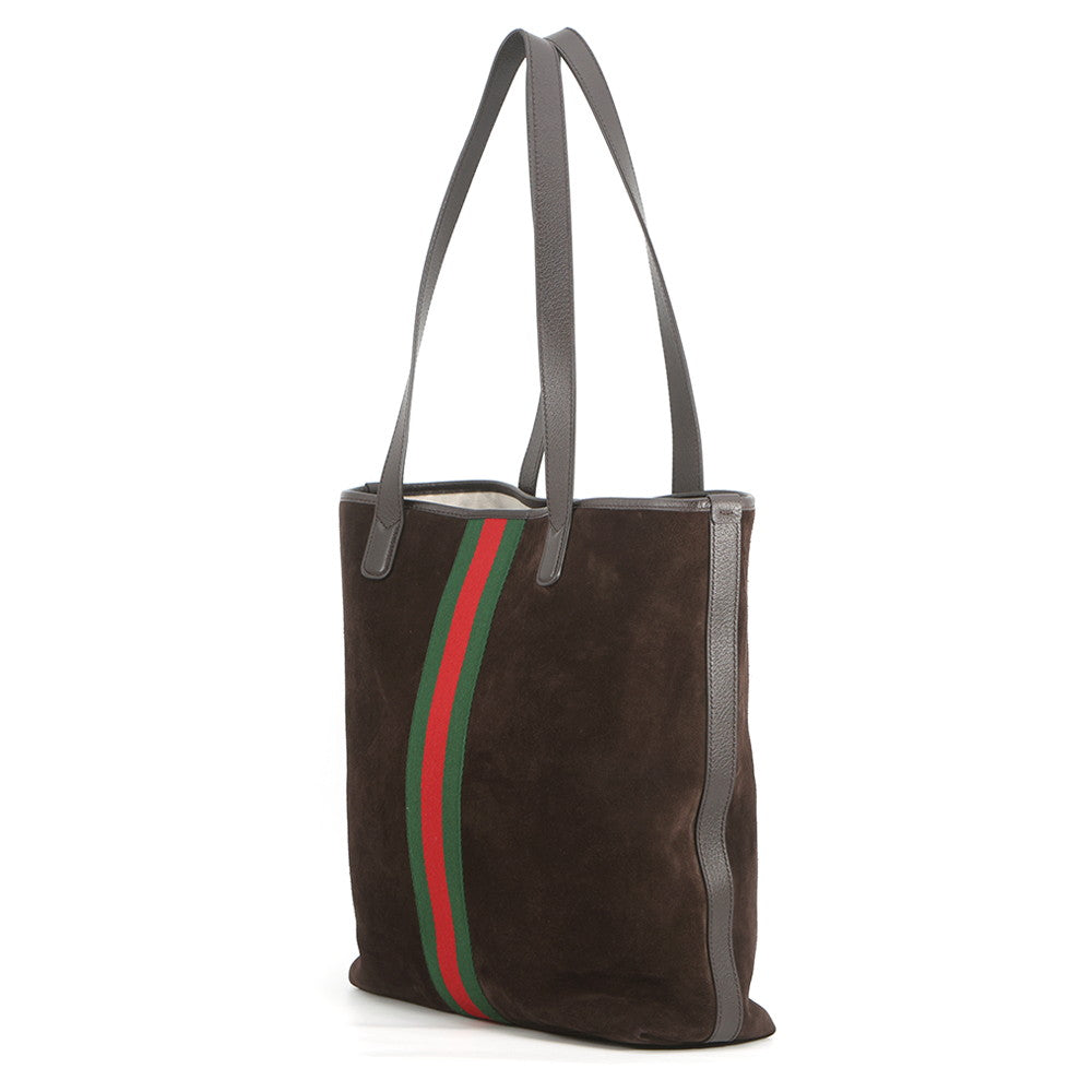 GUCCI Ophidia Tote Bag Dark Brown?834465 AAE1D 2041 Suede leather Size Medium
