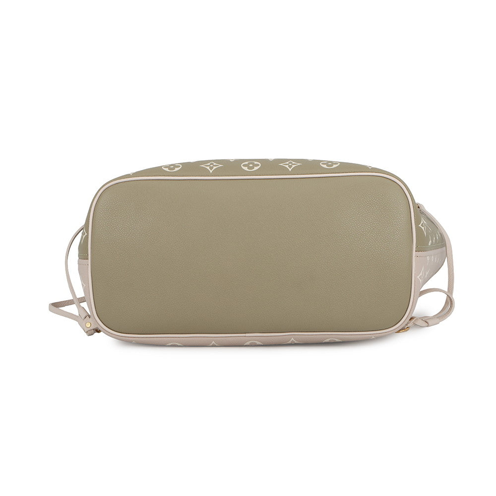 LOUIS VUITTON Neverfull Khaki/BeigeM46102 Monogram Empreinte Leather Size MM