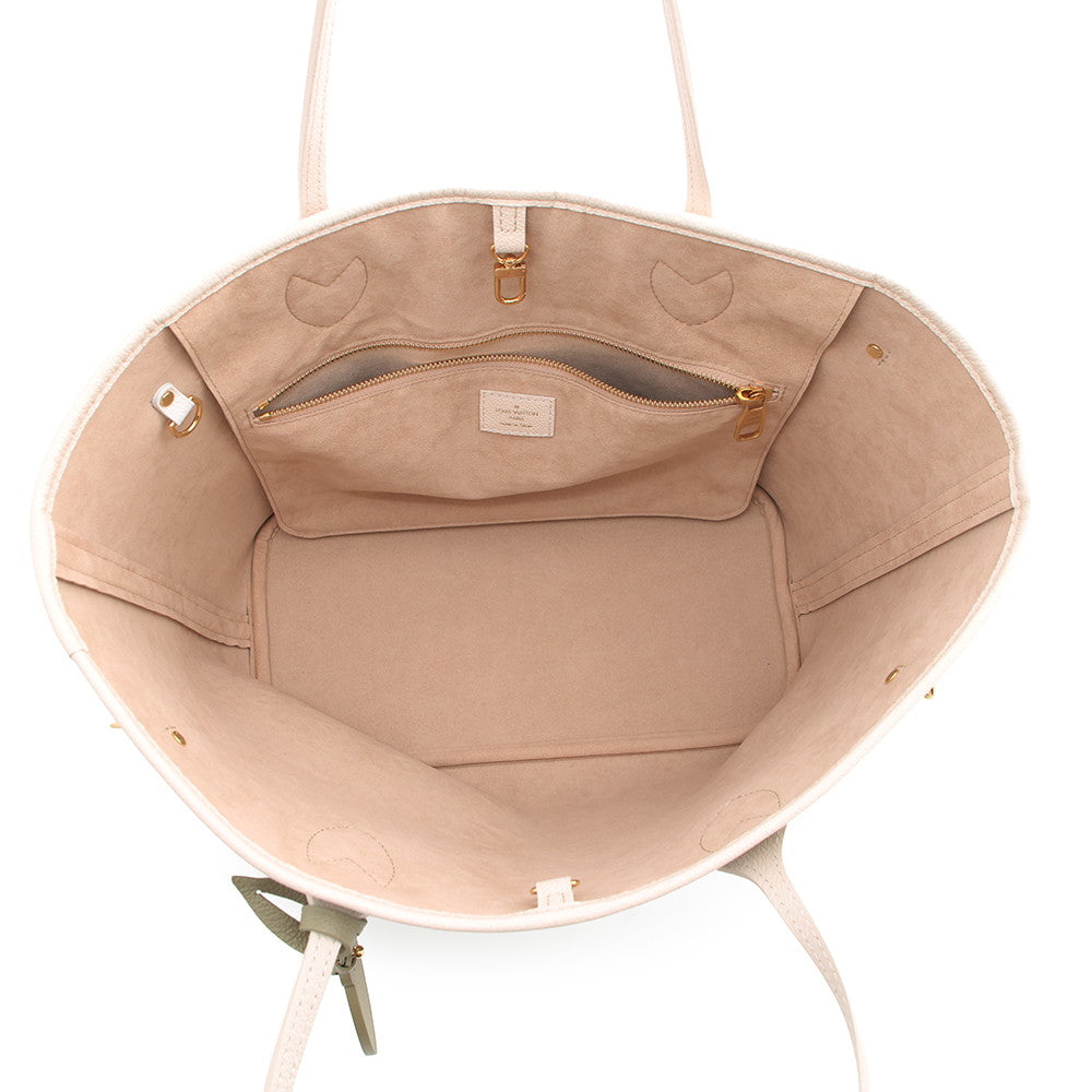 LOUIS VUITTON Neverfull Khaki/BeigeM46102 Monogram Empreinte Leather Size MM