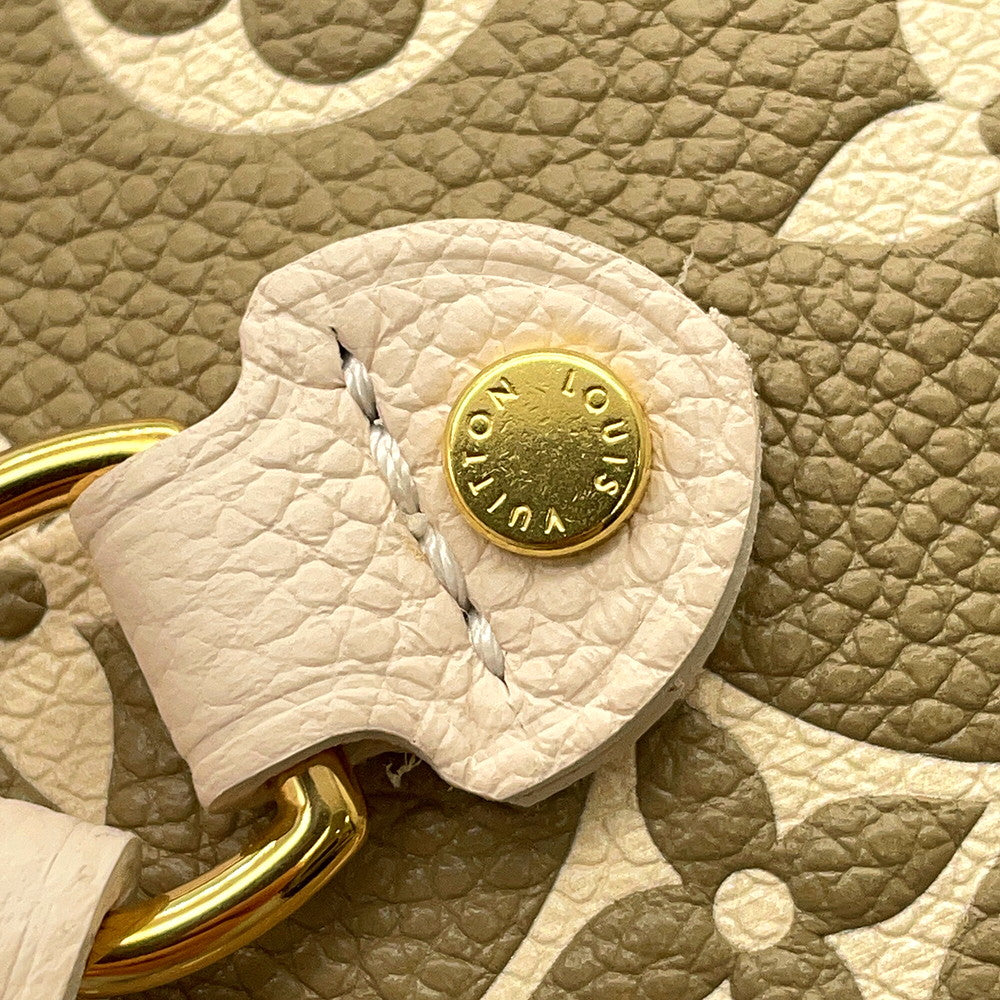 LOUIS VUITTON Neverfull Khaki/BeigeM46102 Monogram Empreinte Leather Size MM