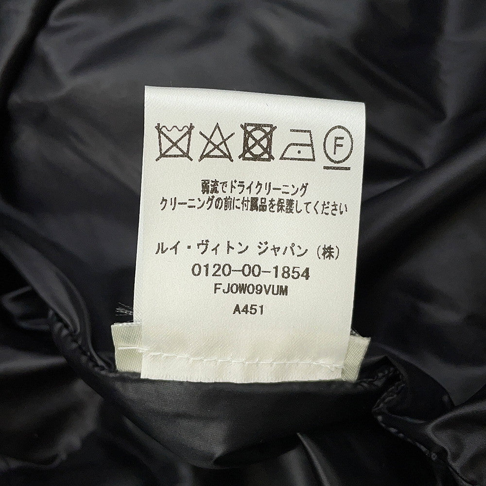 LOUIS VUITTON Monogram Down Jacket 2WAY Size 40 Noir Nylon100%