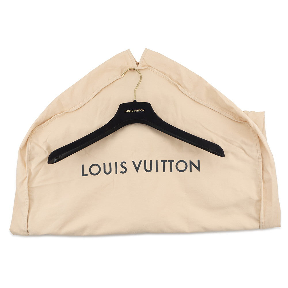 LOUIS VUITTON Monogram Down Jacket 2WAY Size 40 Noir Nylon100%