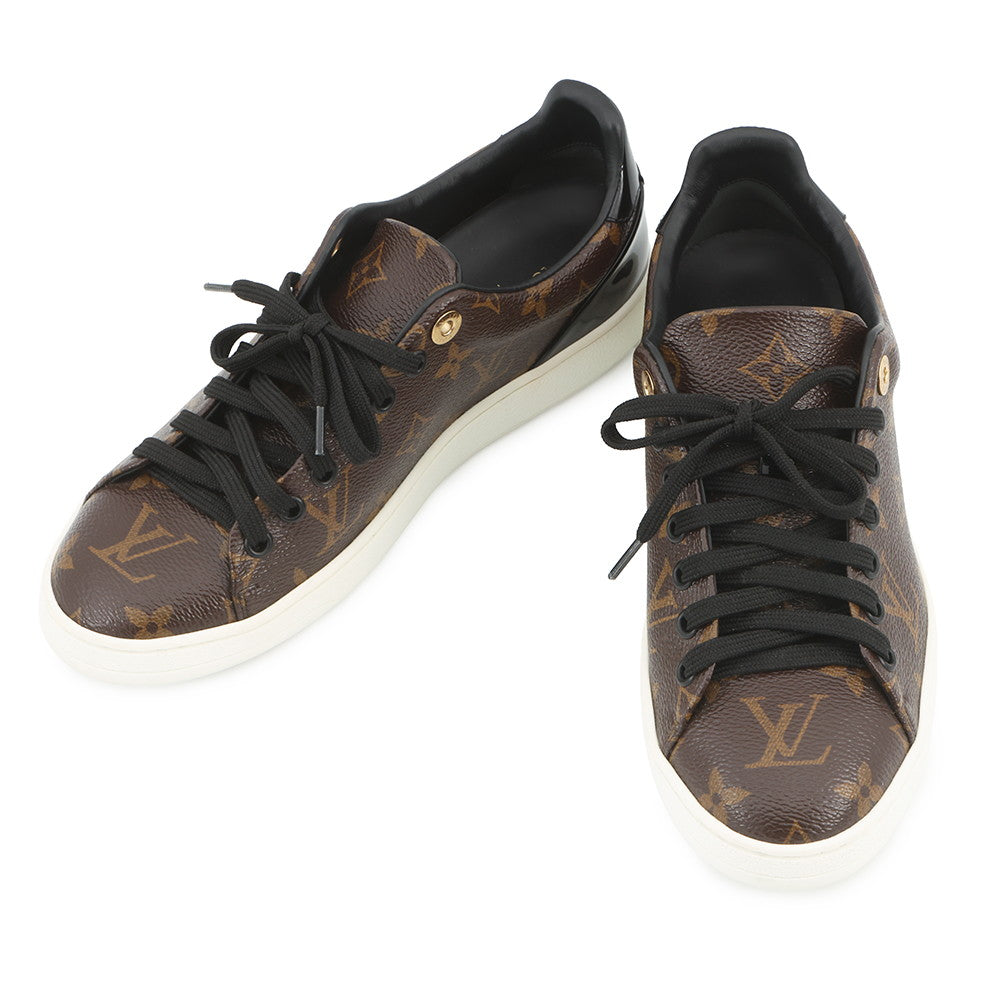 LOUIS VUITTON Front Lowline Monogram Sneakers Brown1A1F4H Patent LeatherMonogram Size 37