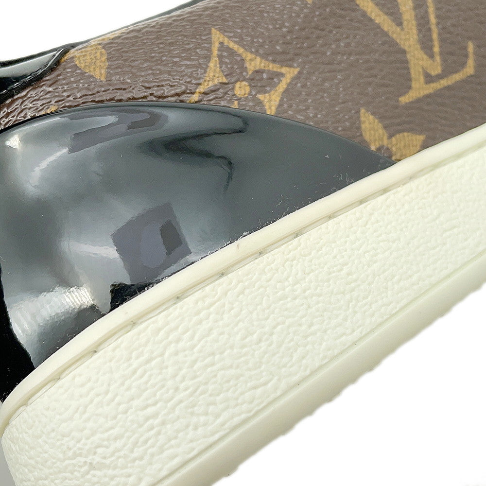 LOUIS VUITTON Front Lowline Monogram Sneakers Brown1A1F4H Patent LeatherMonogram Size 37