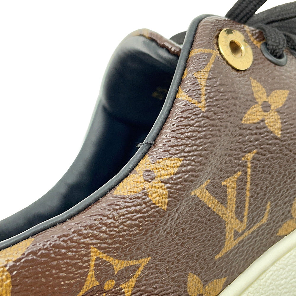 LOUIS VUITTON Front Lowline Monogram Sneakers Brown1A1F4H Patent LeatherMonogram Size 37