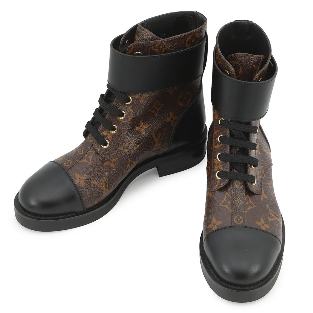 LOUIS VUITTON Wonderland Line EncreBoots Brown1A2Q30 Patent LeatherMonogram Size 38
