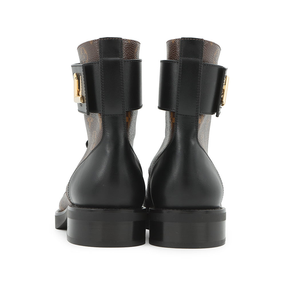 LOUIS VUITTON Wonderland Line EncreBoots Brown1A2Q30 Patent LeatherMonogram Size 38