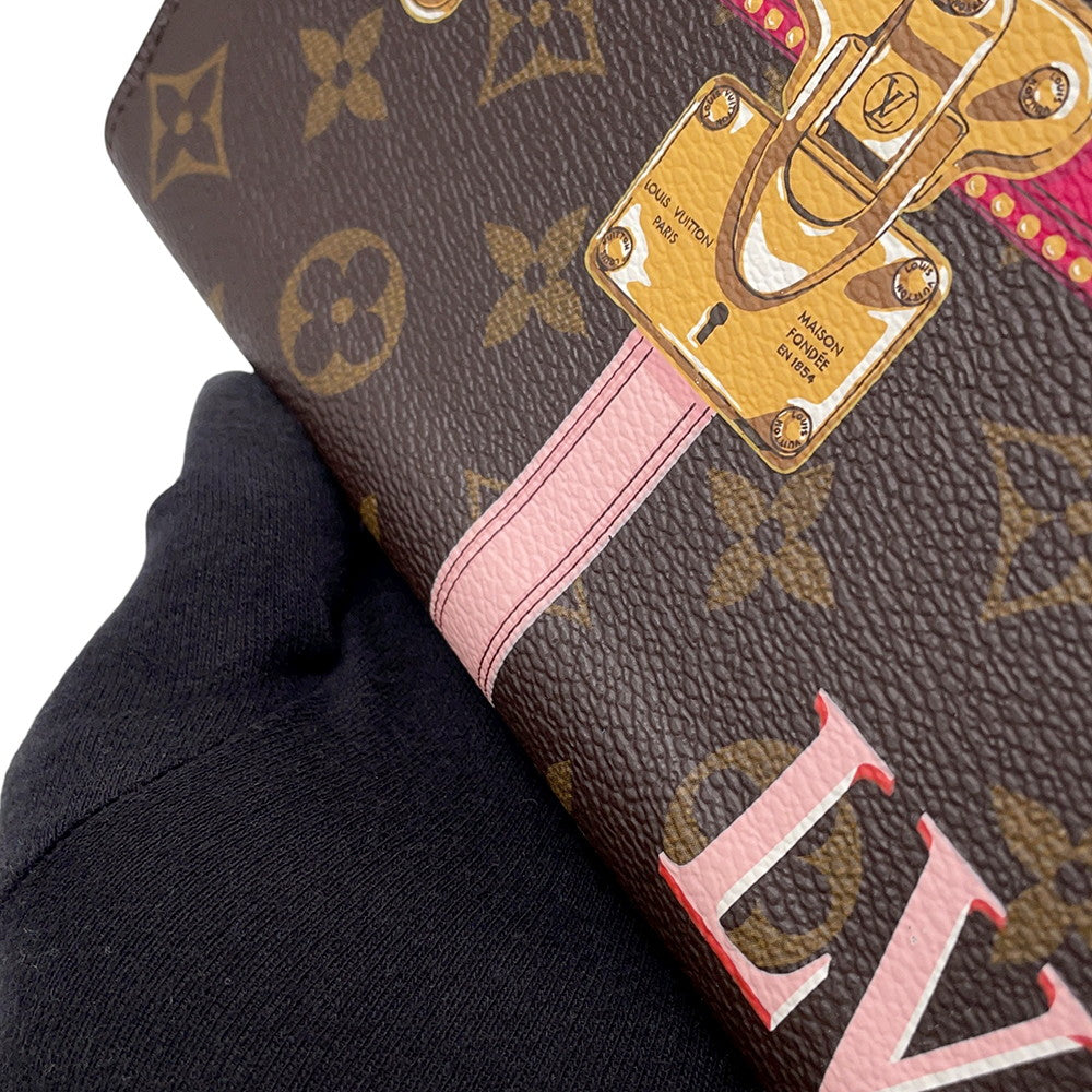 LOUIS VUITTON Zippy Wallet RedM62616 Monogram/Trunk
