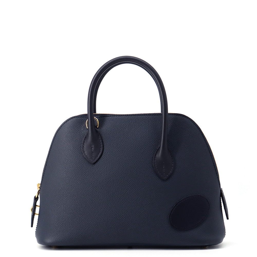 HERMES Bolide Disorder Caban/Blue Indigo Epsom Tadelakt Leather Size 25