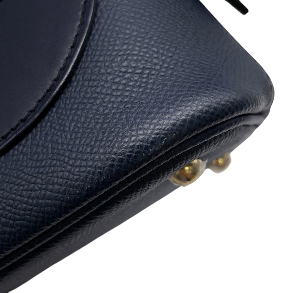 HERMES Bolide Disorder Caban/Blue Indigo Epsom Tadelakt Leather Size 25