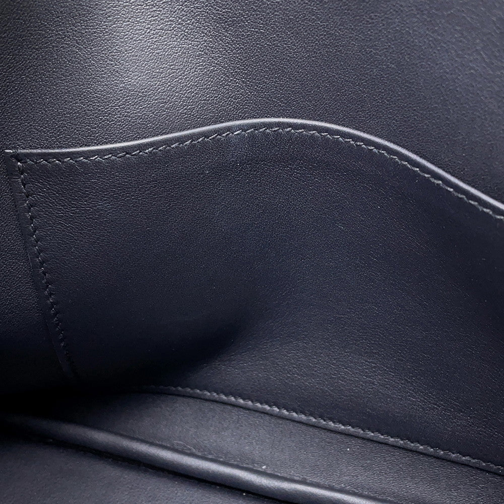 HERMES Bolide Disorder Caban/Blue Indigo Epsom Tadelakt Leather Size 25