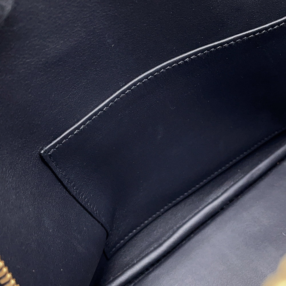 HERMES Bolide Disorder Caban/Blue Indigo Epsom Tadelakt Leather Size 25