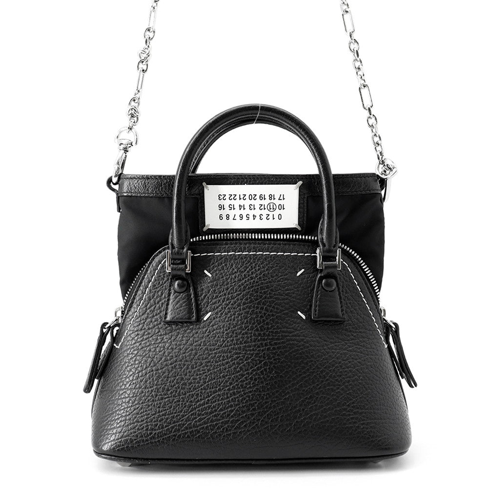 Maison Margiela Maison Margiela 5AC 2WAY Handbag BlackS56WG0081P0396T8013 Leather Nylon Size micro