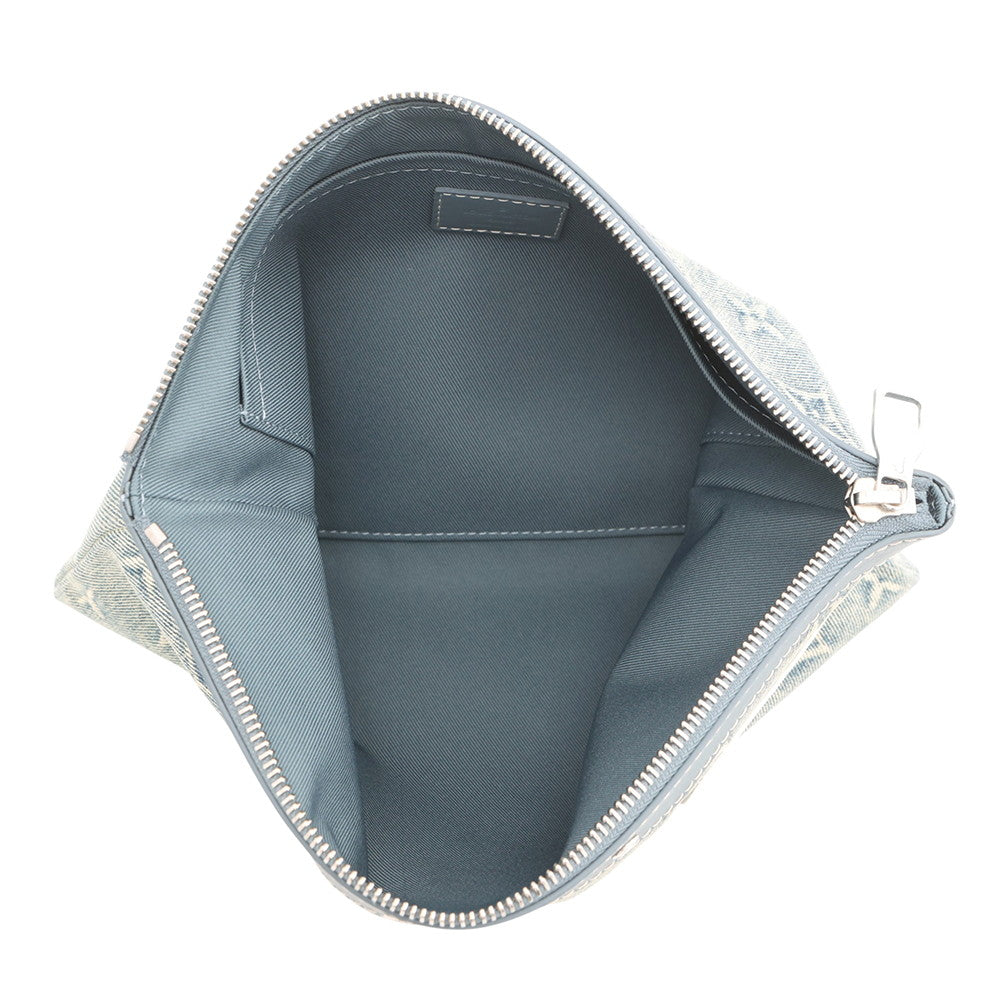 LOUIS VUITTON Pochette to Go BlueM82313 Monogram Washed Denim