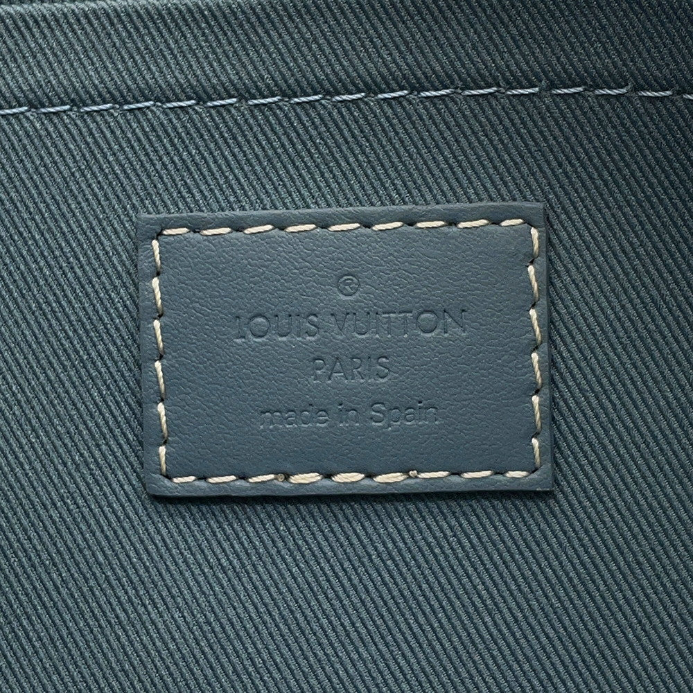LOUIS VUITTON Pochette to Go BlueM82313 Monogram Washed Denim