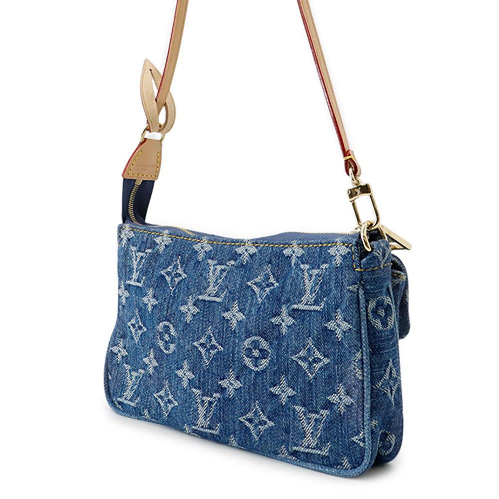 LOUIS VUITTON Pochette Accessoires Cargo Blue DenimM27602 Monogram Denim