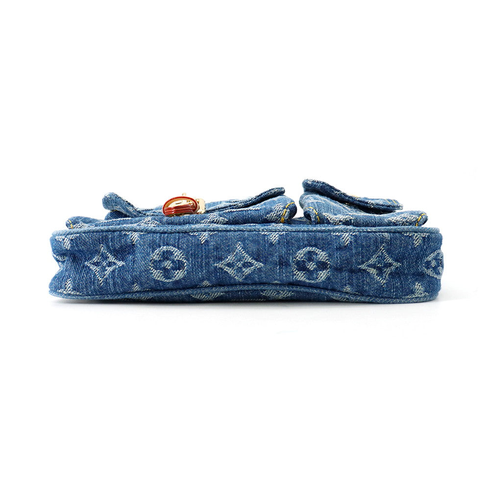 LOUIS VUITTON Pochette Accessoires Cargo Blue DenimM27602 Monogram Denim