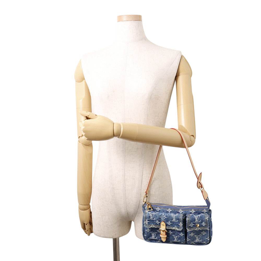 LOUIS VUITTON Pochette Accessoires Cargo Blue DenimM27602 Monogram Denim
