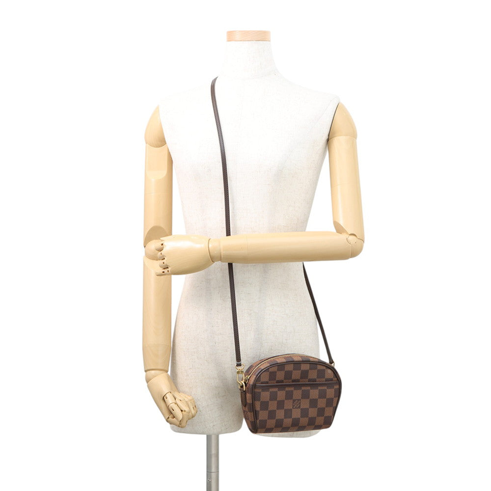 LOUIS VUITTON Pochette・Ipanema OrangeN51296 Damier Ebene Canvas