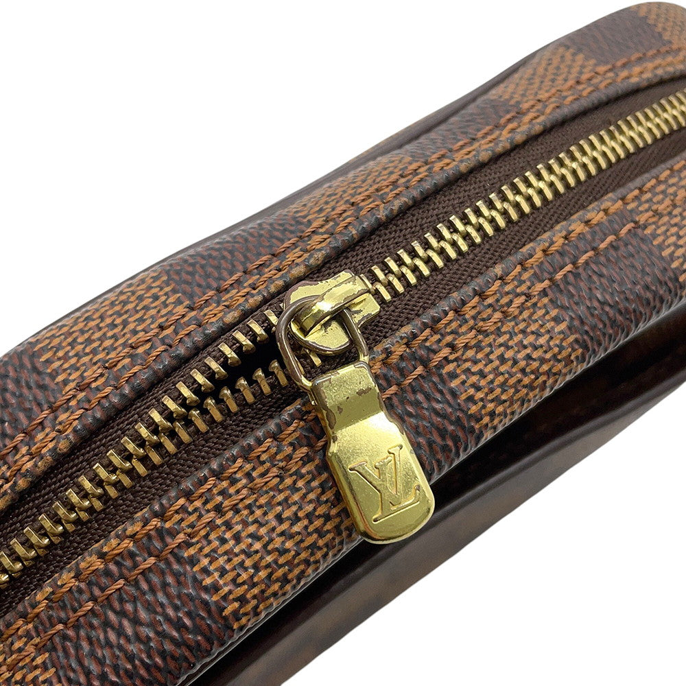 LOUIS VUITTON Pochette・Ipanema OrangeN51296 Damier Ebene Canvas