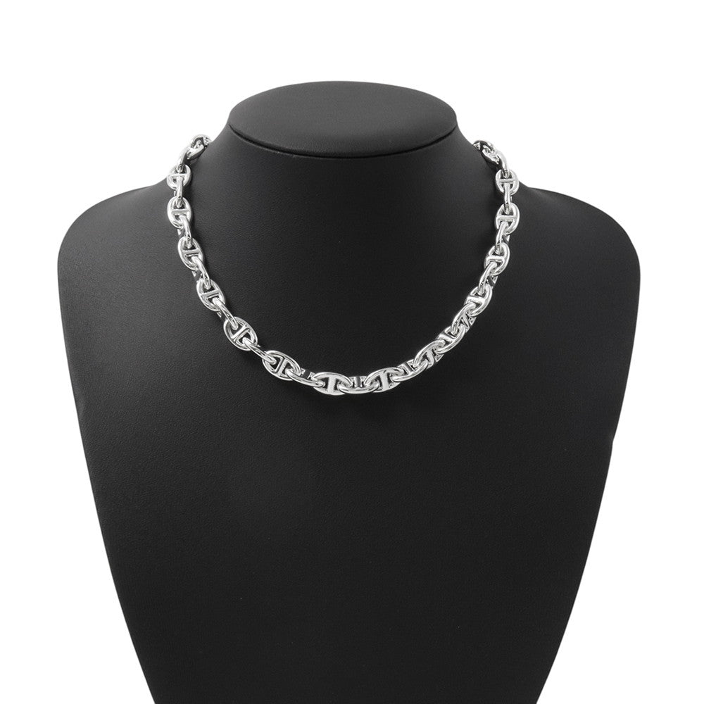 HERMES Chaine d'Ancre Necklace 43 frames Size PM SV925