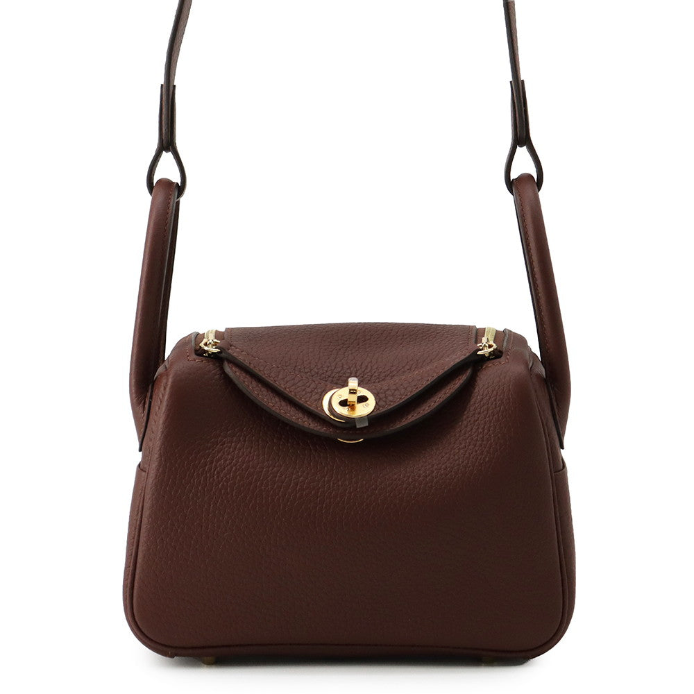 HERMES Lindy Terre Taurillon Clemence Size Mini