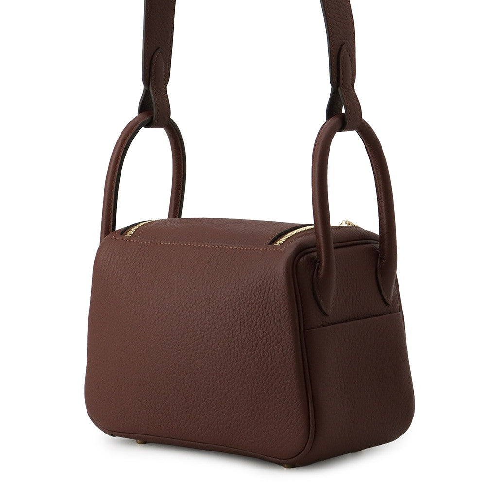 HERMES Lindy Terre Taurillon Clemence Size Mini