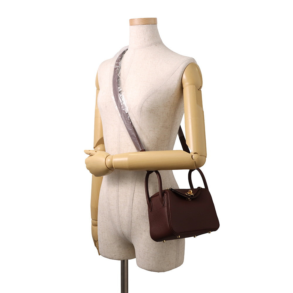 HERMES Lindy Terre Taurillon Clemence Size Mini